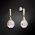 Silver earrings "Calathea (Crystal Shimmer)" with Swarovski™ crystals
